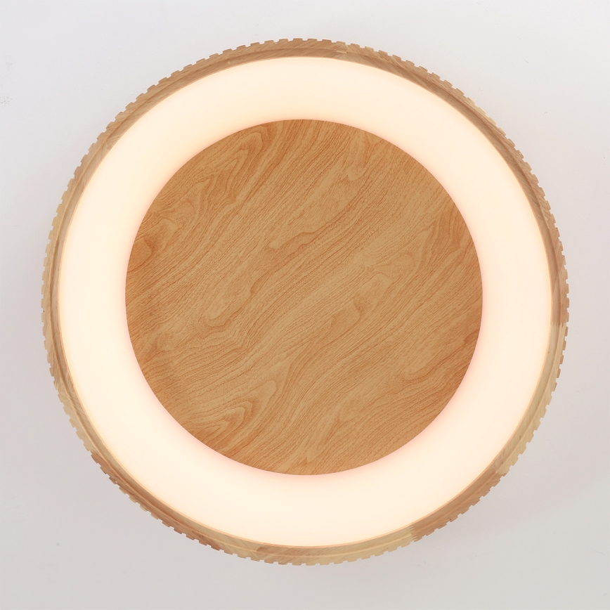 Brilagi - Plafonnier LED FALCON WOOD MODERN LED/40W/230V 3000/4000/6000K Ø 60 cm bois