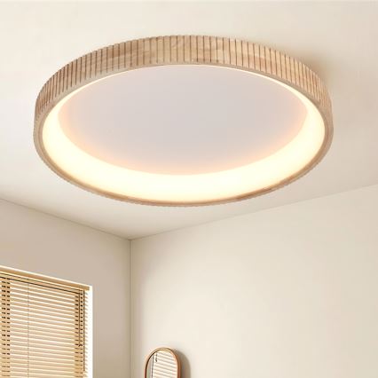 Brilagi - Plafonnier LED FALCON WOOD MODERN LED/60W/230V 3000/4000/6000K Ø 80 cm bois