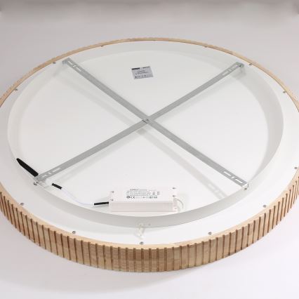 Brilagi - Plafonnier LED FALCON WOOD MODERN LED/60W/230V 3000/4000/6000K Ø 80 cm bois