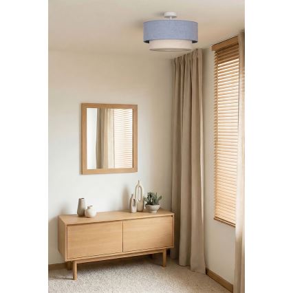 Brilagi - Plafonnier LED fixé en surface BOHO ECO 1xE27/10W/230V Ø 40 cm bleu/crème