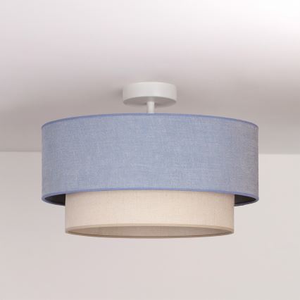 Brilagi - Plafonnier LED fixé en surface BOHO ECO 1xE27/10W/230V Ø 40 cm bleu/crème
