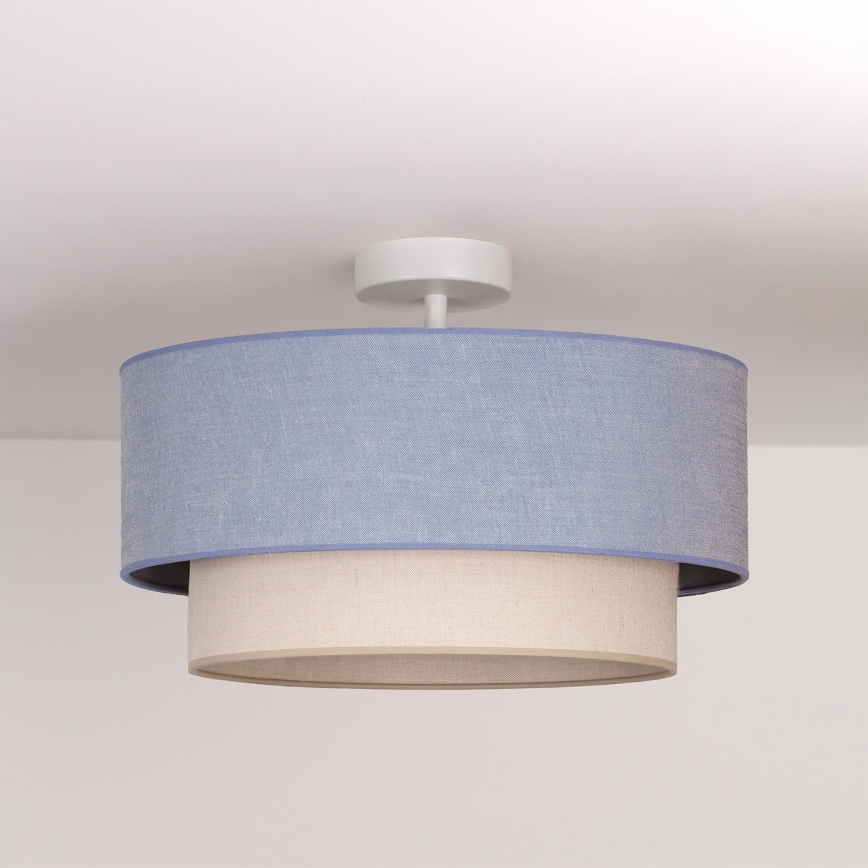 Brilagi - Plafonnier LED fixé en surface BOHO ECO 1xE27/10W/230V Ø 40 cm bleu/crème