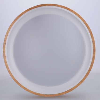 Brilagi - Plafonnier LED FLOCO LED/24W/230V Ø 30 cm décor bois/blanc