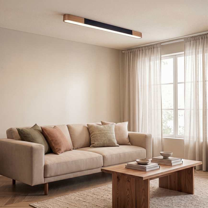 BRILAGI - Plafonnier LED GARDALINE LED/100W/230V 120 cm chêne/noir