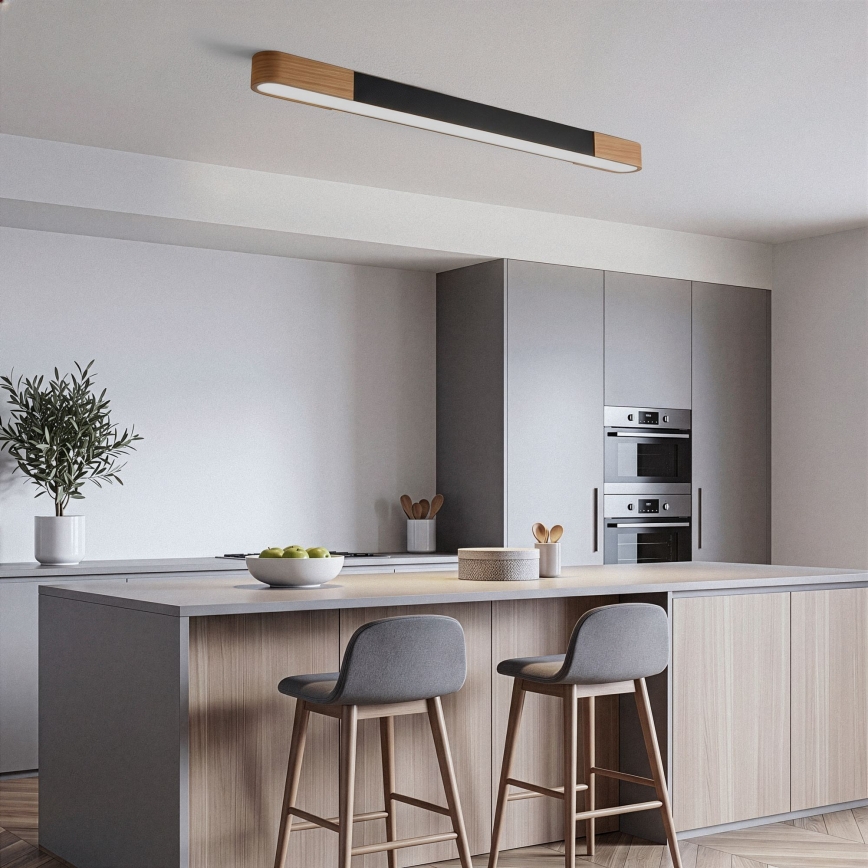 BRILAGI - Plafonnier LED GARDALINE LED/100W/230V 120 cm chêne/noir
