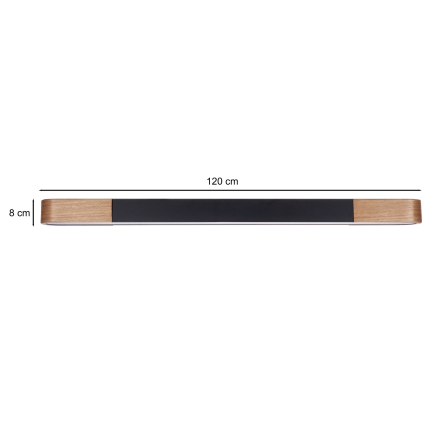 BRILAGI - Plafonnier LED GARDALINE LED/100W/230V 120 cm chêne/noir