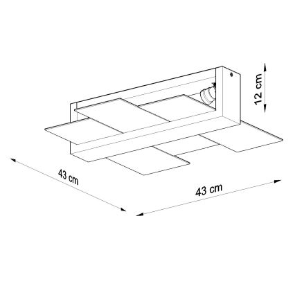 Brilagi -  Plafonnier LED HERA 2xE27/7,5W/230V blanc