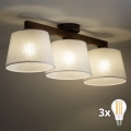 BRILAGI - Plafonnier LED LATTE 3xE27/15W/230V pin/blanc