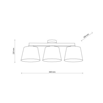 BRILAGI - Plafonnier LED LATTE 3xE27/15W/230V pin/blanc