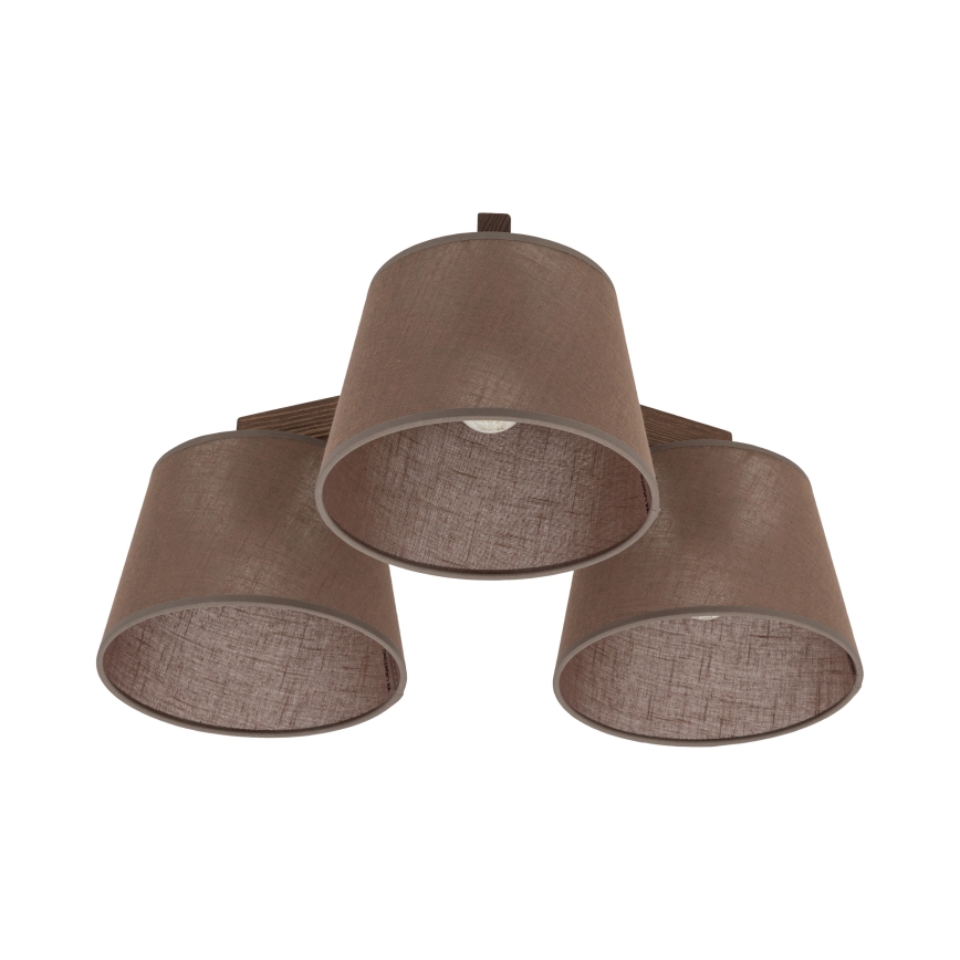 BRILAGI - Plafonnier LED LATTE 3xE27/15W/230V pin/marron