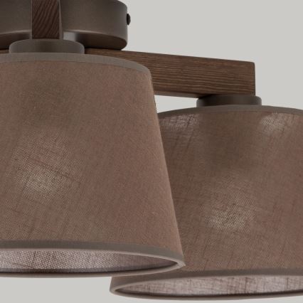 BRILAGI - Plafonnier LED LATTE 3xE27/15W/230V pin/marron