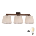 BRILAGI - Plafonnier LED LATTE à montage en surface 3xE27/15W/230V pin/beige