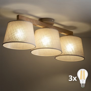 BRILAGI - Plafonnier LED LATTE SABIA 3xE27/15W/230V pin/beige