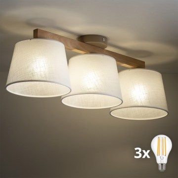 BRILAGI - Plafonnier LED LATTE SABIA 3xE27/15W/230V pin/blanc