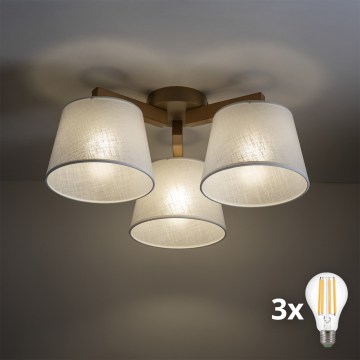 BRILAGI - Plafonnier LED LATTE SABIA 3xE27/15W/230V pin/blanc