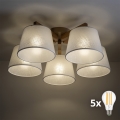 BRILAGI - Plafonnier LED LATTE SABIA 5xE27/15W/230V pin/blanc