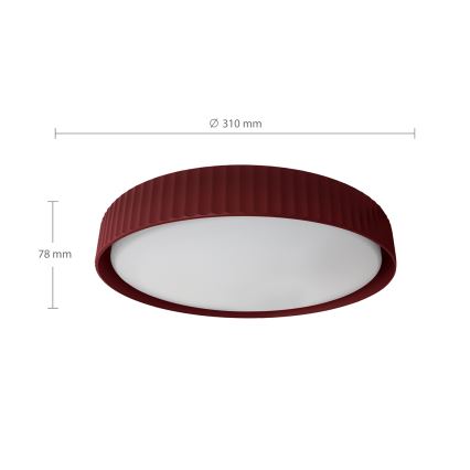Brilagi - Plafonnier LED LUCIA LED/24W/230V Ø 31 cm rouge