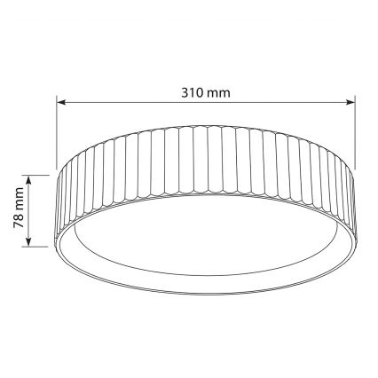 Brilagi - Plafonnier LED LUCIA LED/24W/230V Ø 31 cm taupe