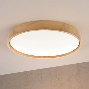 Brilagi - Plafonnier LED MANAROLA PLAIN 36W/230V 3000K Ø 48 cm, finition chêne