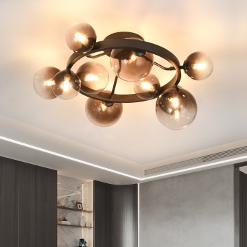 Brilagi - Plafonnier LED MILLA 10xG9/3W/230V marron/marron fumé