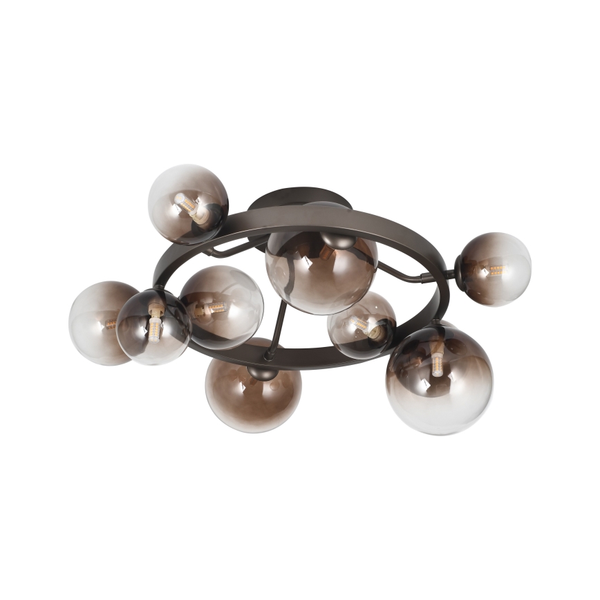 Brilagi - Plafonnier LED MILLA 10xG9/3W/230V marron/marron fumé