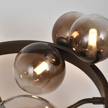 Brilagi - Plafonnier LED MILLA 10xG9/3W/230V marron/marron fumé