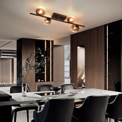 Brilagi - Plafonnier LED MILLA 4xG9/3W/230V brun/marron fumé