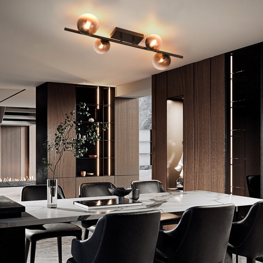 Brilagi - Plafonnier LED MILLA 4xG9/3W/230V brun/marron fumé