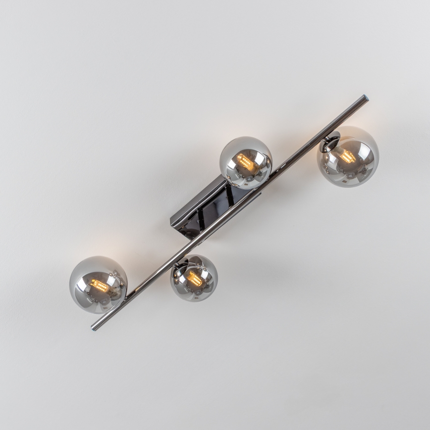 Brilagi - Plafonnier LED MILLA 4xG9/3W/230V chrome brillant/fumé