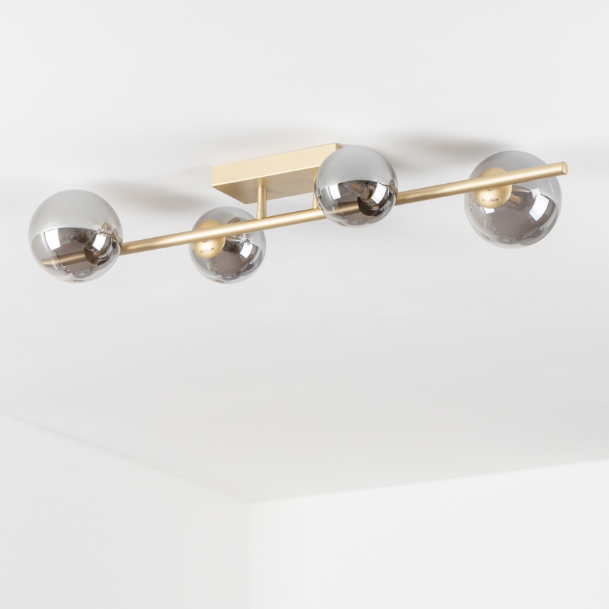 Brilagi - Plafonnier LED MILLA 4xG9/3W/230V doré/fumé