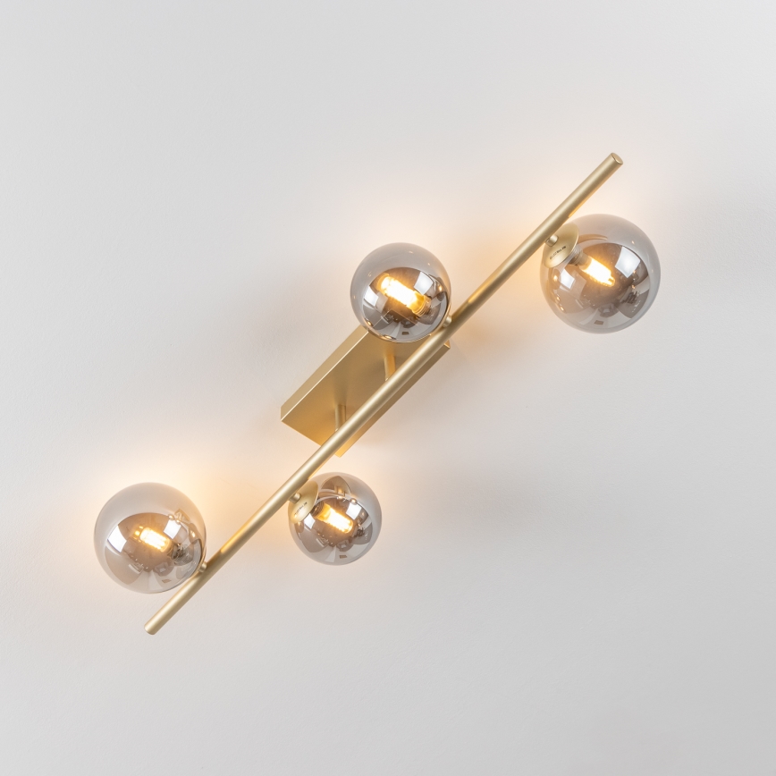 Brilagi - Plafonnier LED MILLA 4xG9/3W/230V doré/fumé