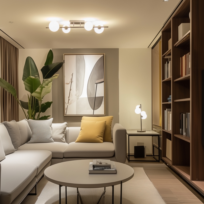 Brilagi - Plafonnier LED MILLA 4xG9/3W/230V, montage en saillie, noir chromé/blanc