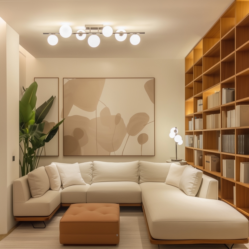 Brilagi - Plafonnier LED MILLA 7xG9/3W/230V chrome brillant/blanc