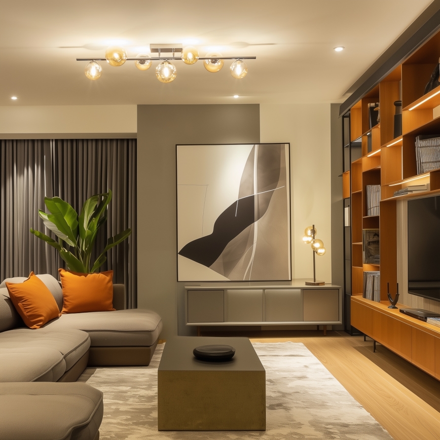 Brilagi - Plafonnier LED MILLA 7xG9/3W/230V chrome brillant/doré