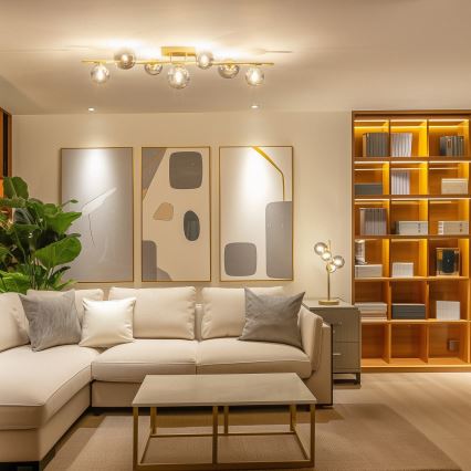 Brilagi - Plafonnier LED MILLA 7xG9/3W/230V doré/fumé