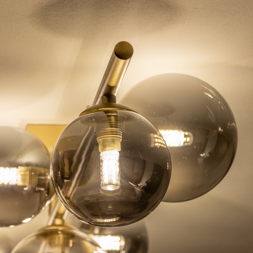 Brilagi - Plafonnier LED MILLA 7xG9/3W/230V doré/fumé