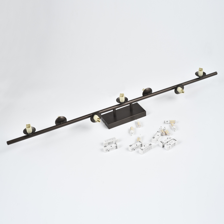 Brilagi - Plafonnier LED MILLA 7xG9/3W/230V marron/marron fumé