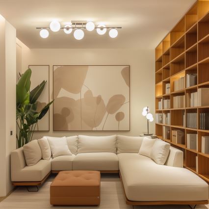 Brilagi - Plafonnier LED MILLA 7xG9/3W/230V noir chromé/blanc