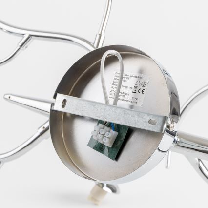 Brilagi - Plafonnier LED MISTEL 15xG9/3W/230V chrome brillant/fumé