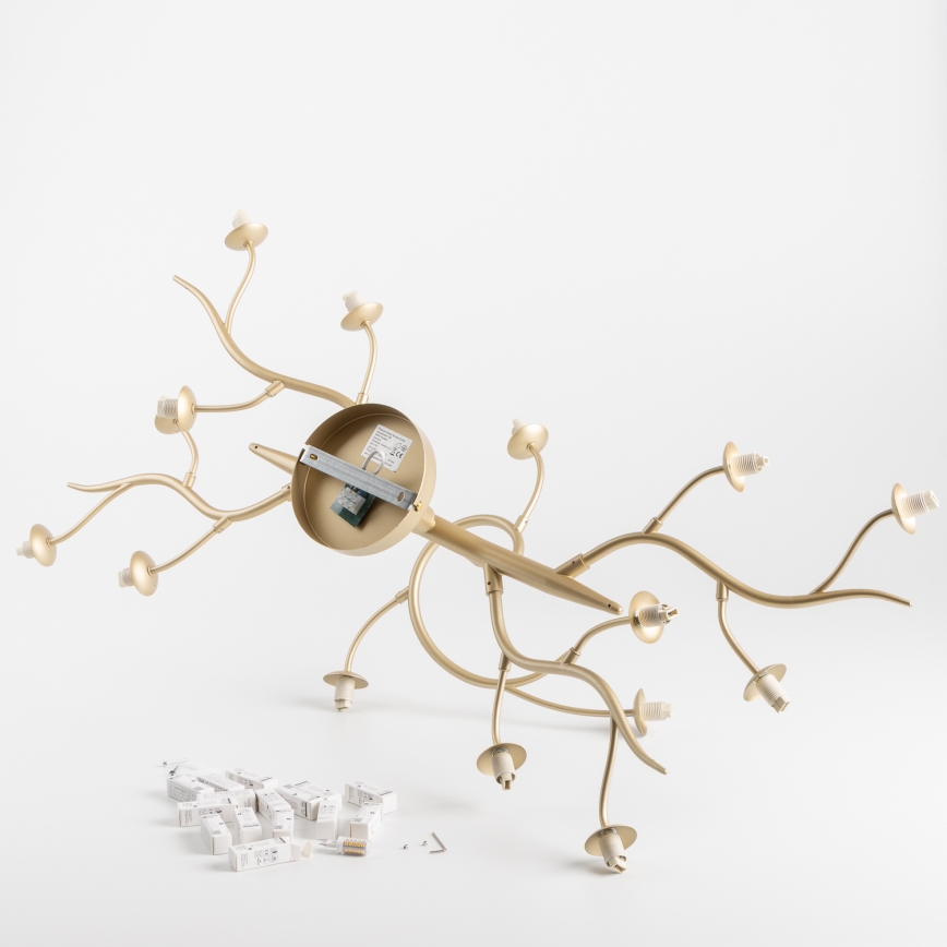 Brilagi - Plafonnier LED MISTEL 15xG9/3W/230V doré