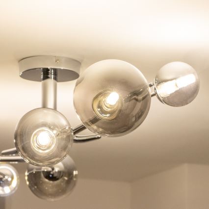 Brilagi - Plafonnier LED MISTEL 6xG9/3W/230V chrome brillant/fumé