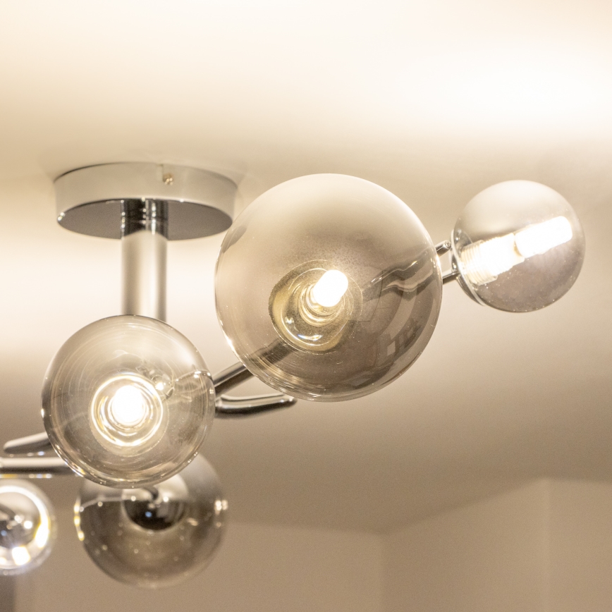 Brilagi - Plafonnier LED MISTEL 6xG9/3W/230V chrome brillant/fumé