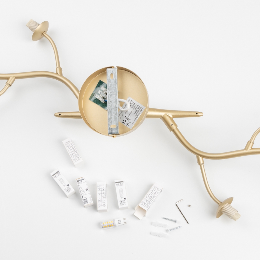 Brilagi - Plafonnier LED MISTEL 6xG9/3W/230V doré/blanc