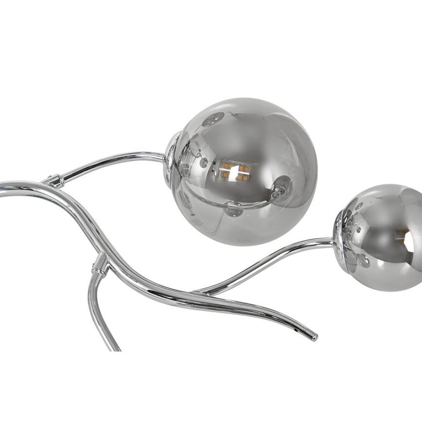 Brilagi - Plafonnier LED MISTEL à montage en surface 9xG9/3W/230V chrome noir/verre fumé