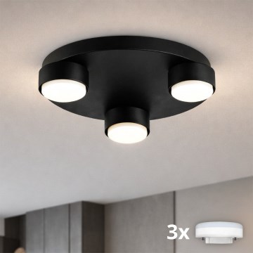 Brilagi - Plafonnier LED MONO 3xGX53/13W/230V Ø 30 cm noir