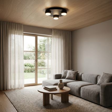 Brilagi - Plafonnier LED MONO 3xGX53/13W/230V Ø 30 cm noir
