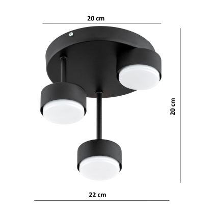 Brilagi - Plafonnier LED MONO 3xGX53/30W/230V noir