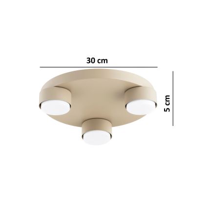 Brilagi - Plafonnier LED MONO 3xGX53/30W/230V Ø 30 cm beige