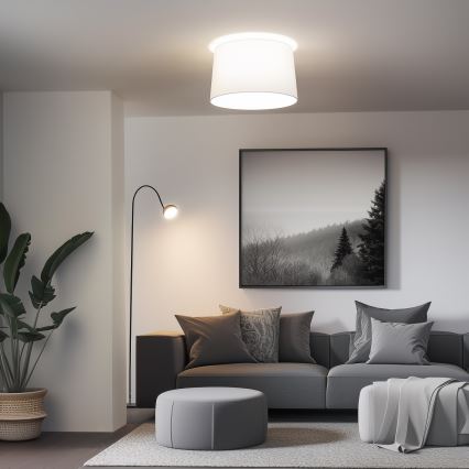 Brilagi - Plafonnier LED monté en surface CERIA, 1 x E27 / 40 W / 230 V, Ø 45 cm, blanc