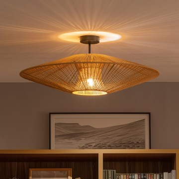 Brilagi - Plafonnier LED monté en surface CERIA BOHO 1xE27/60W/230V Ø 70 cm noir/marron